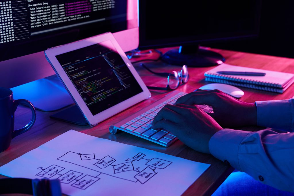 img en cours de développement d'un site